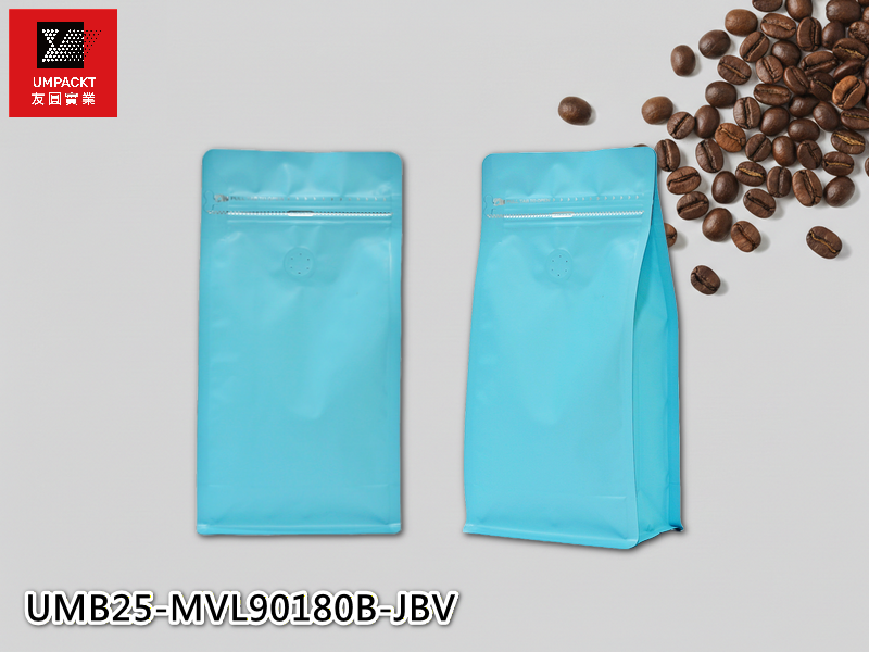 咖啡平底袋(淺藍)氣閥-小
