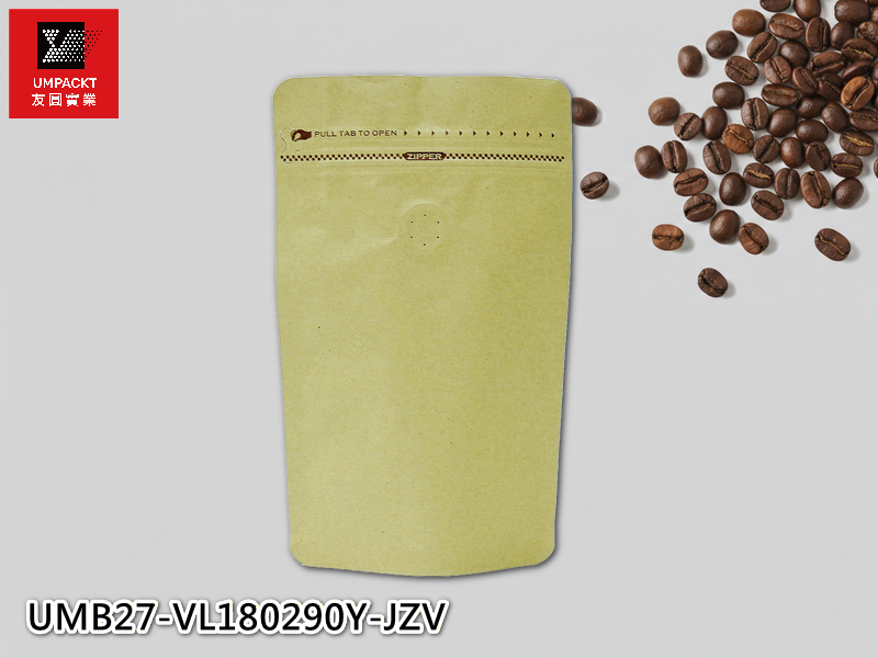 咖啡夾鏈立袋(牛皮)氣閥-大