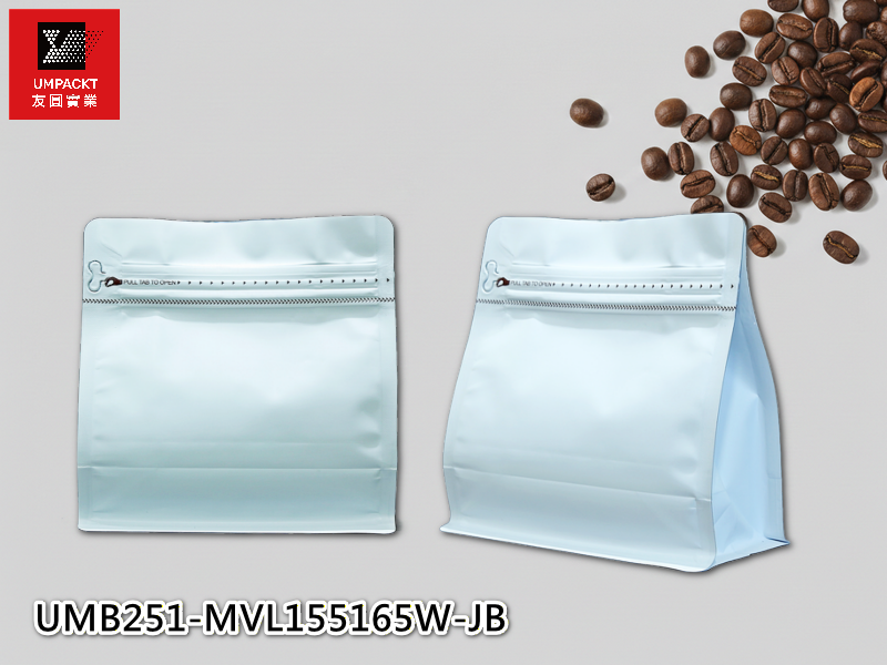 咖啡平底袋(白)-大