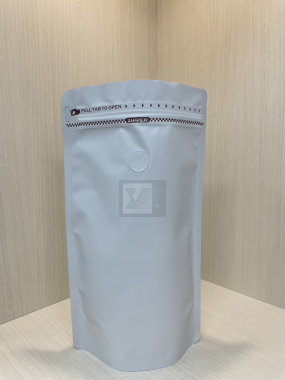 咖啡夾鏈立袋-白色氣閥款